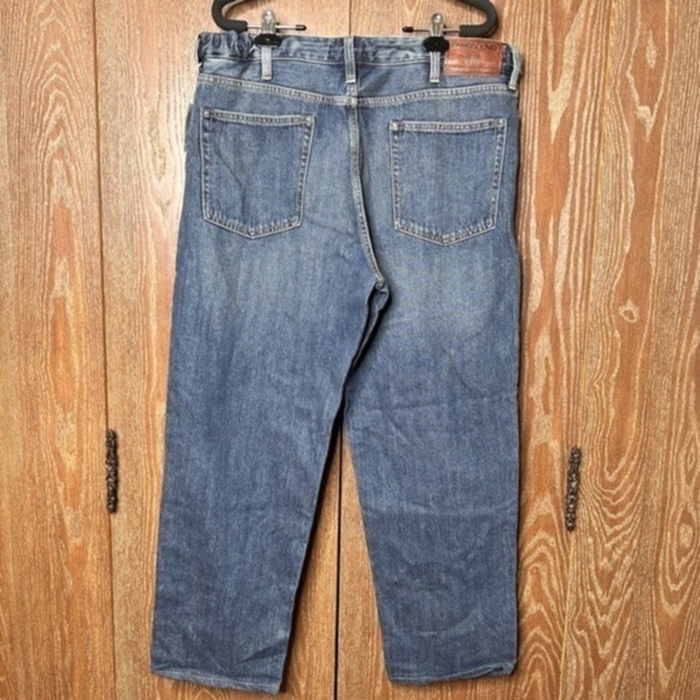 Lands End Square Rigger Men's Jeans Blue Denim 36x30 Straight Leg Waist Adjust - Picture 8 of 11